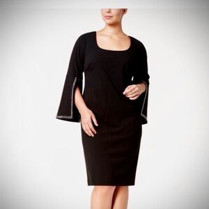 Calvin Klein Black Bell Sleeve Dress